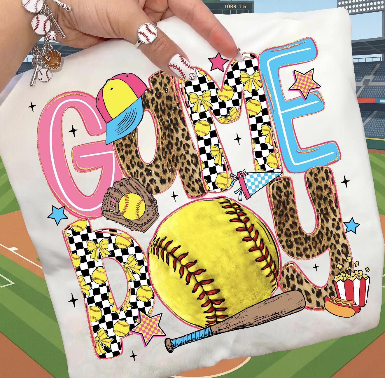 Preppy Softball Game Day