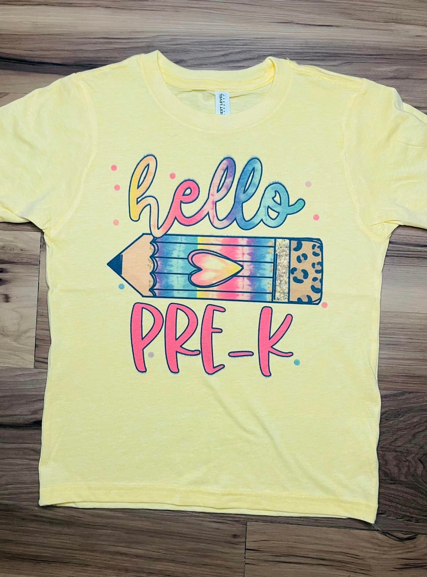 Hello Tie-Dye Pencil Grade Level Tee