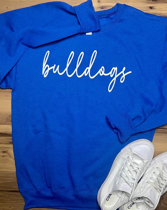 Bulldogs puff vinyl sweatshirt