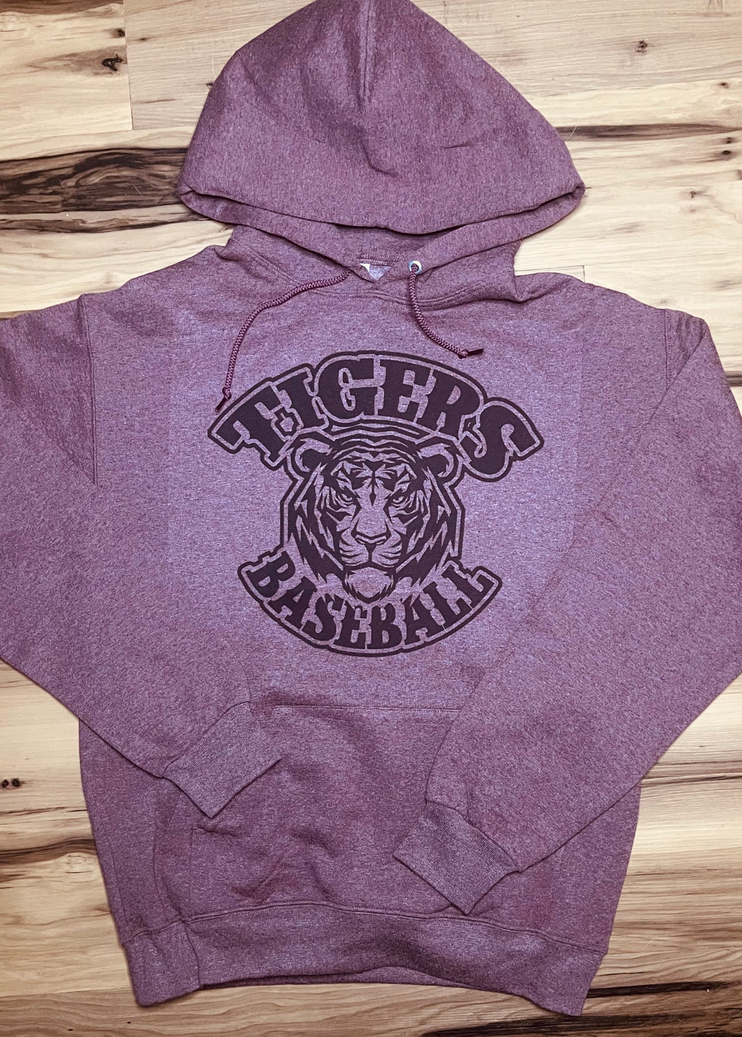 Tigers Baseball with face Hoodie