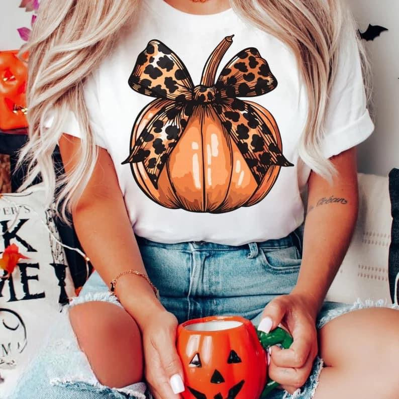 Leopard Bow Pumpkin