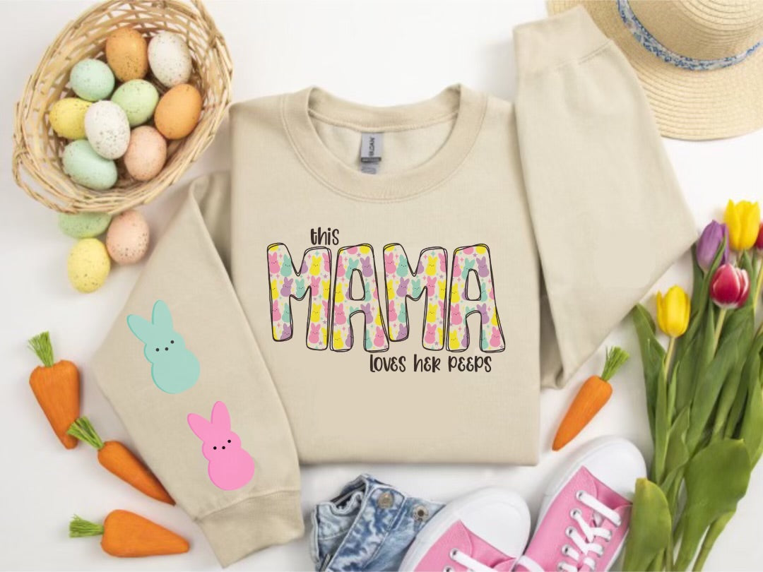 This Mama Loves Her Peeps Sweatshirt