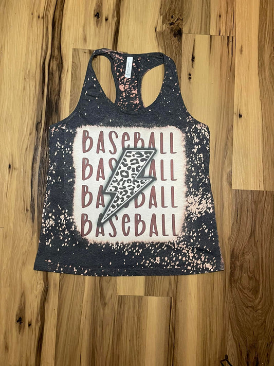 Baseball Leopard Lightning Bolt