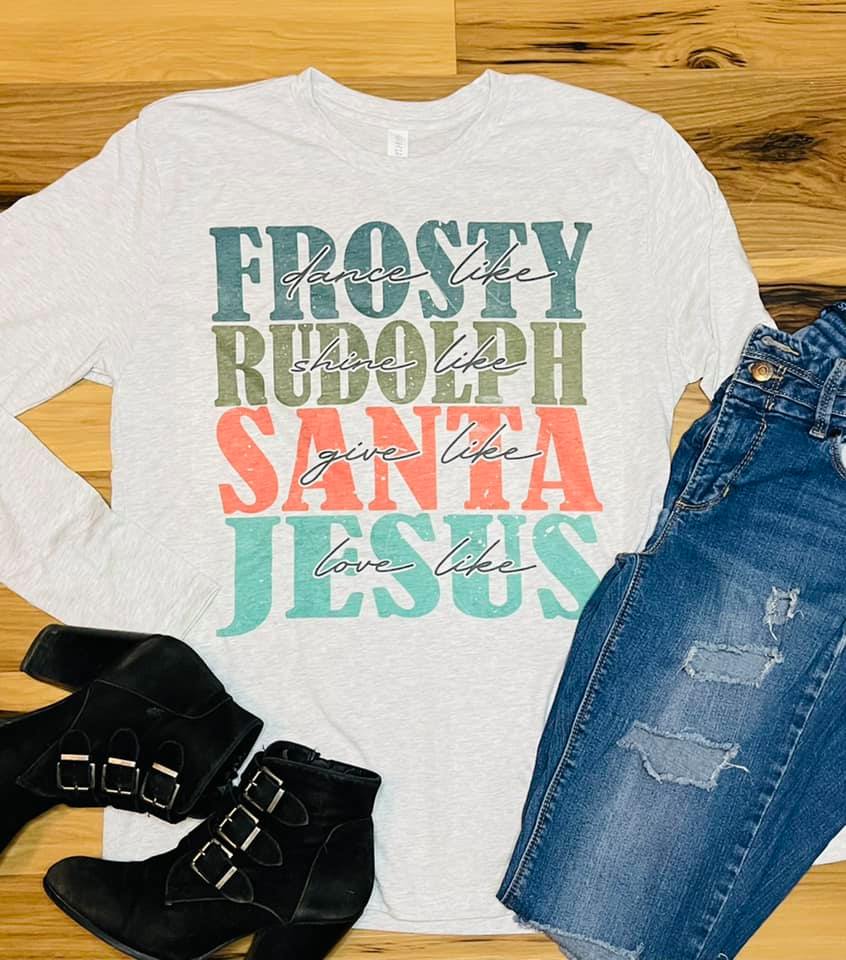 Frosty, Rudolph, Santa, Jesus